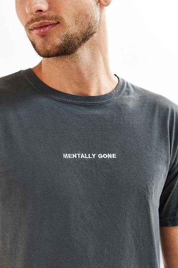 Urban Outfitters Wildroot Mentally Gone Tee,black,m