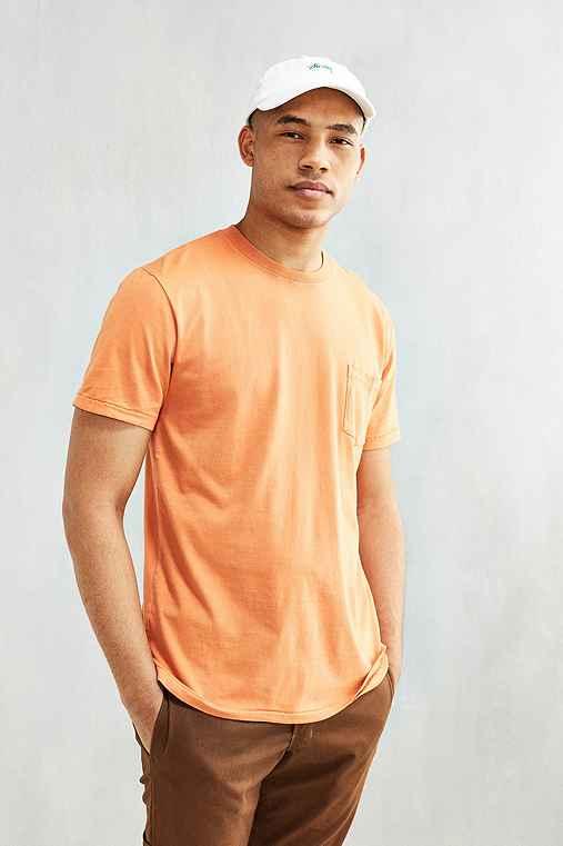 Urban Outfitters Uo Pigment Pocket Tee,medium Orange,xs