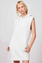 Urban Outfitters Bdg Heather Muscle Hoodie Dress,white,m