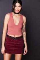 Urban Outfitters Truly Madly Deeply Tessa Plunging Tank Top,rose,m