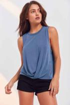 Urban Outfitters Silence + Noise Virgo Twisted Muscle Tank Top,blue,l