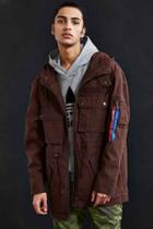 Urban Outfitters Alpha Industries + Uo Long M-51 Parka Jacket,chocolate,xs