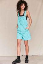 Urban Outfitters Urban Renewal Recycled '90s Overdyed Overall Short,sky,l