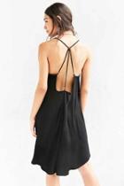 Urban Outfitters Ecote V-neck Strappy-back High/low Dress,black,m