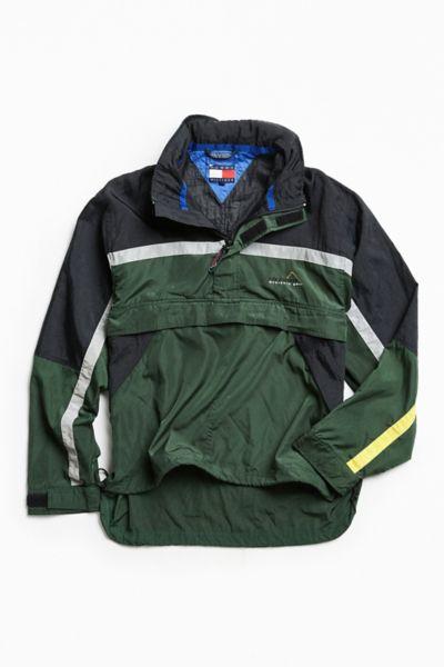 Urban Outfitters Vintage Vintage Tommy Hilfiger Green Reflective '90s Prep Sport Windbreaker Jacket
