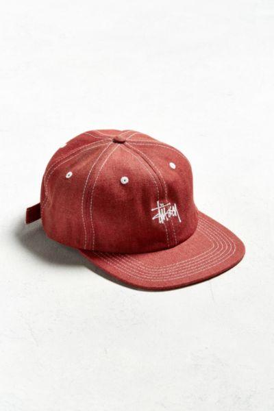 Stussy Contrast Stitch Denim Strapback Hat
