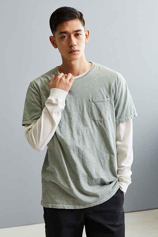 Urban Outfitters Katin Base Slub Pocket Tee,mint,xl