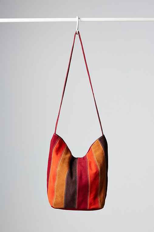 Urban Outfitters Ecote Suede Drape Hobo Bag,stripe,one Size