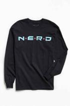 Urban Outfitters Nerd Logo Long Sleeve Tee,black,l