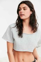 Urban Outfitters Out From Under Teyana Cropped Sweatshirt,grey,m