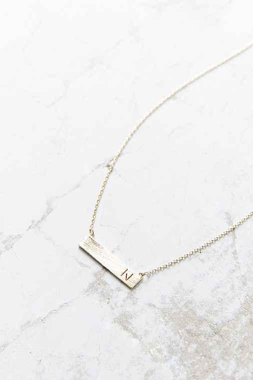 Urban Outfitters Initial Bar Necklace,n,one Size