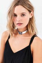 Urban Outfitters Gigi Mod Mind Choker Necklace,grey,one Size