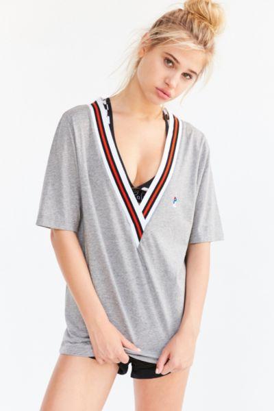 Urban Outfitters P.e Nation Ball Boy Deep-v Ringer Tee