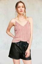 Urban Outfitters Silence + Noise Baby Pleat Slip Cami,peach,m