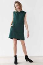Urban Outfitters Bdg Heather Muscle Hoodie Dress,dark Green,m