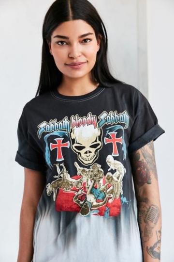 Urban Outfitters Black Sabbath Dip-dye Tee