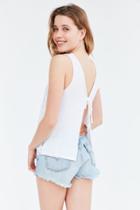 Urban Outfitters Kimchi Blue Floral Eyelet Tie-back Top