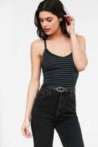 Urban Outfitters Out From Under Drop Needle Y-back Cami,black Multi,s