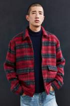 Urban Outfitters Uo Hairy Plaid Gas Jacket