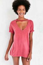 Urban Outfitters Truly Madly Deeply Cut It Out Tee,red,xs
