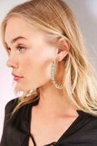 Urban Outfitters Statement Chain Hoop Earring,gold,one Size