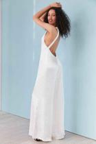 Urban Outfitters Silence + Noise Adella Wide-leg Satin Jumpsuit,white,2