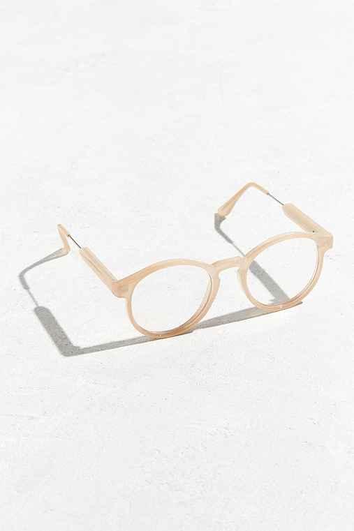 Urban Outfitters Heavy Round Readers,cream,one Size