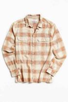 Urban Outfitters Uo Eliso Bleached Shadow Plaid Flannel Button-down Shirt,rose,m