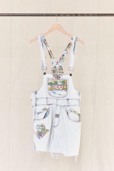 Urban Outfitters Vintage '80s Tropical Destination Overall Short