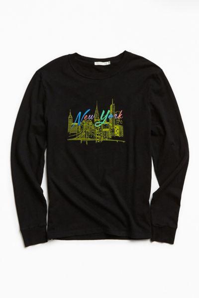 Urban Outfitters New York Embroidered Long Sleeve Tee