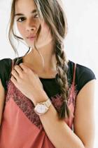 Urban Outfitters Nixon Time Teller Rose Gold Watch,rose,one Size
