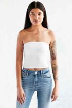 Urban Outfitters Silence + Noise Tal Strapless Top,white,xs