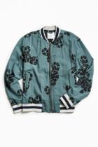 Urban Outfitters Uo Snake Print Tencel Bomber Jacket