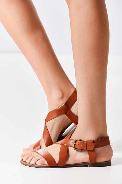 Urban Outfitters Maddie Leather Sandal,brown,8