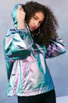 Urban Outfitters Silence + Noise Iridescent Packable Windbreaker Jacket