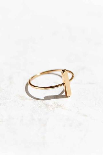 circle + Bar Ring,gold Bar,8