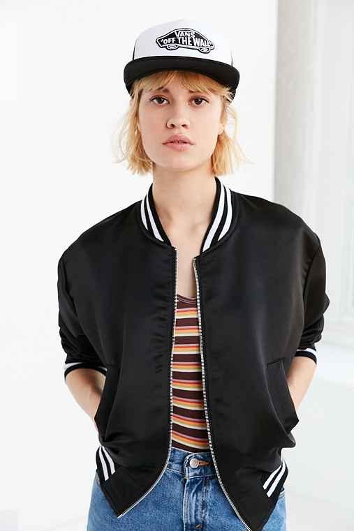 Urban Outfitters Vans Classic Patch Trucker Hat,black & White,one Size
