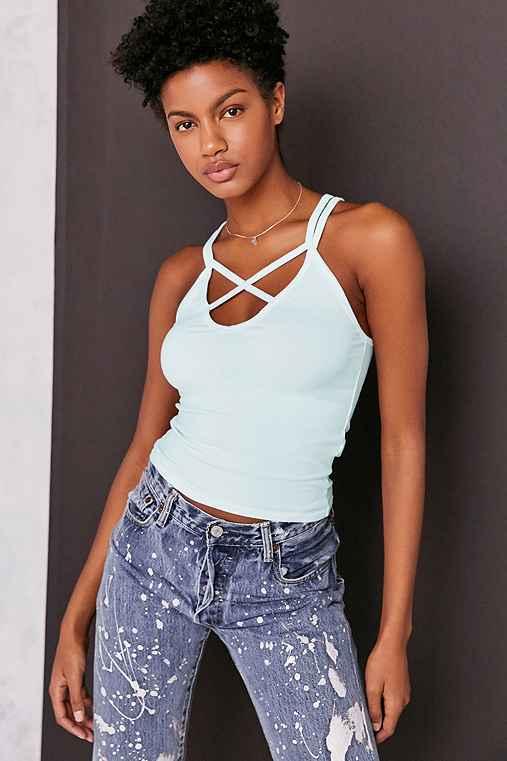 Urban Outfitters Truly Madly Deeply James Strappy Cami,turquoise,s