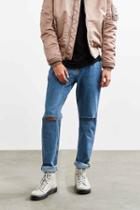 Urban Outfitters Bdg Slim Knee Slash Stonewash Slim Jean,vintage Denim Light,30/30