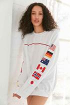 Urban Outfitters Hinds Flag Crew-neck Sweatshirt,white,m