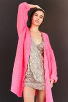 Urban Outfitters Silence + Noise Ally Neon Chunky Cardigan