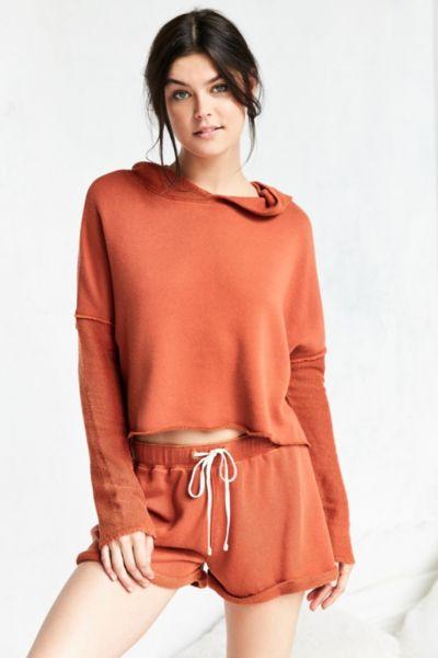 Out From Under Cropped Washed Hoodie Sweatshirt