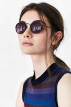 Urban Outfitters Bdg Backstage Small Round Sunglasses,black,one Size