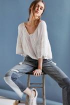 Urban Outfitters Patrons Of Peace Ophelia Tiered Bell-sleeve Blouse