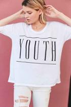 Urban Outfitters Silence + Noise Tall Text Tee,white,xs