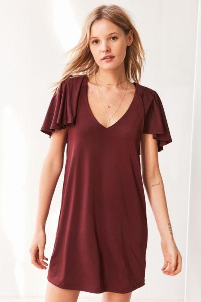 Silence + Noise Whitney Strong Shoulder Dress