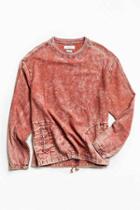 Urban Outfitters Uo Woven Crew Neck Popover Shirt,rust,xs
