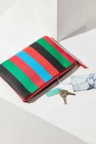 Urban Outfitters Striped Pouch,red,one Size