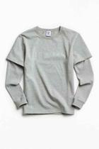 Urban Outfitters Reebok X Beams Reflective Mesh Panel Long Sleeve Tee,grey,m