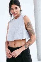 Urban Outfitters Truly Madly Deeply Maddie Crop Muscle Tee,grey,l